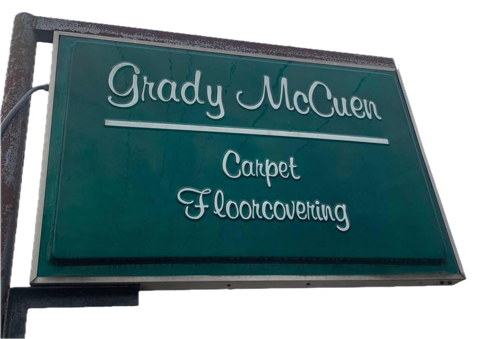Grady McCuen Floors storefront sign